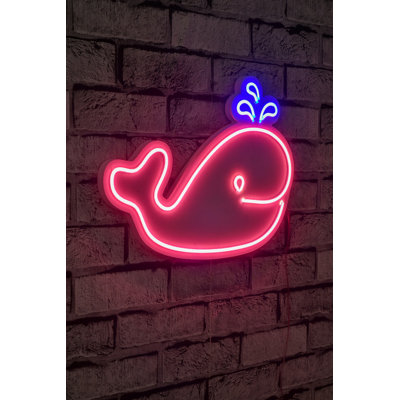 Bande d'éclairage à DEL flexible au néon, rose et bleu | Étanche IP67, 12 V CC, 12 pi 3 po (375 cm) cordon | Système de suspension murale intégré, 25,2 W, modèle en mousse de PVC, parfait pour la décoration intérieure et l'ambiance de fête