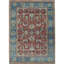 Wool Oriental Area Rug in Rust/Dark Blue