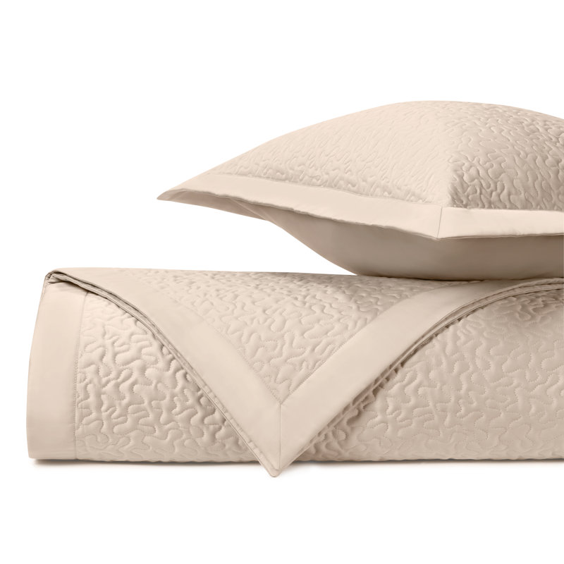 Egyptian Certified Cotton Coverlet Set, Queen Coverlet + 2 Standard Shams, Caramel