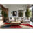 Soft Plush Everitt July 4Th Modern & Contemporary Abstract Area Rug in Brown – Beige Binding-707689331