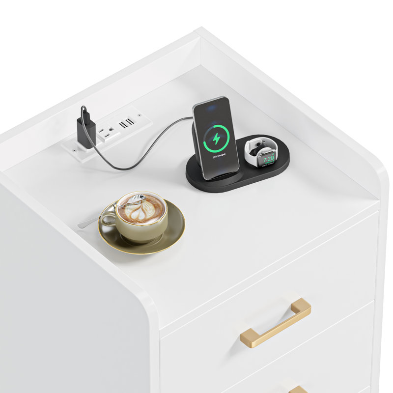 Calyse 15.7'' W Nightstand, White