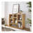 Open Wooden Open Shelf Bookcase, Freestanding Display Storage Cabinet with 7 Cube Storage Spaces, Floor Standing Bookshelf, Entryway, Living Room Storage Cabinet-1429443248