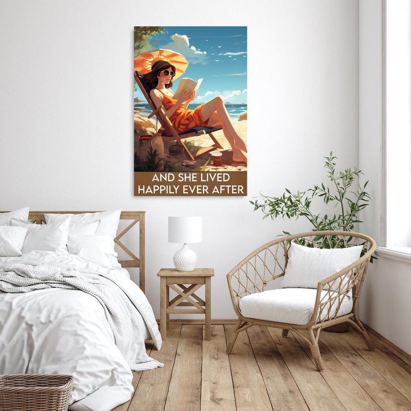 Beach And She Lived Happily 3, H 36 po x l 24 po x P 1,25 po