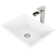 Vinca 18" L x 14" W x 5" H Rectangular White Matte Stone™ Vessel Bathroom Sink with 10" H Faucet