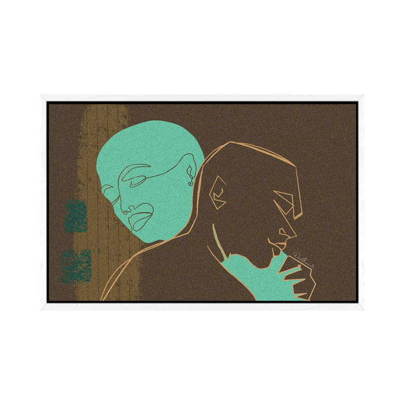 On Me by DeeLashee - Print on Canvas, 66.04 cm H x 45.72 cm W, White Framed