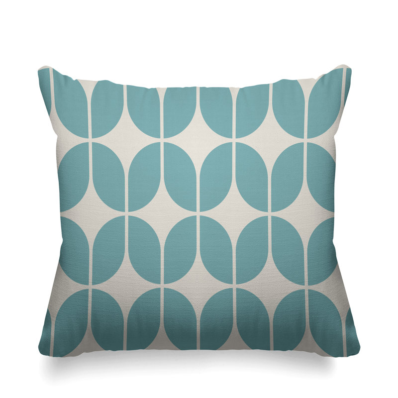 Housse et insert de coussin extérieur d'extérieur, Aqua, 17 po x 17 po, Carré
