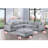 Corduroy Sectional with Ottoman Reversible-609637649