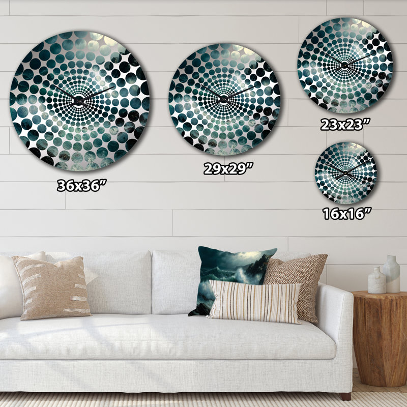 Horloge murale Vagues de l'océan sauvage se brisant au coucher du soleil, Petit