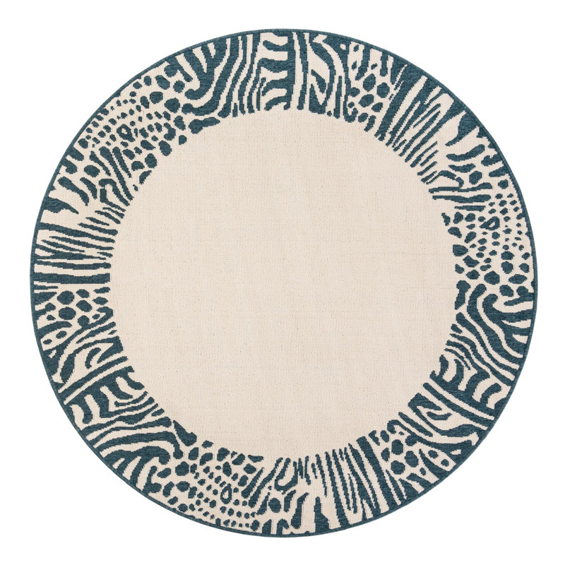 Gurjot Indoor/Outdoor Area Rug, Round 5'1"
