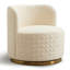 Upholstered Swivel Barrel Chair-751890808