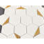 Carrelage mural mosaïque blanc et métal 3 po x 3 po Thassos