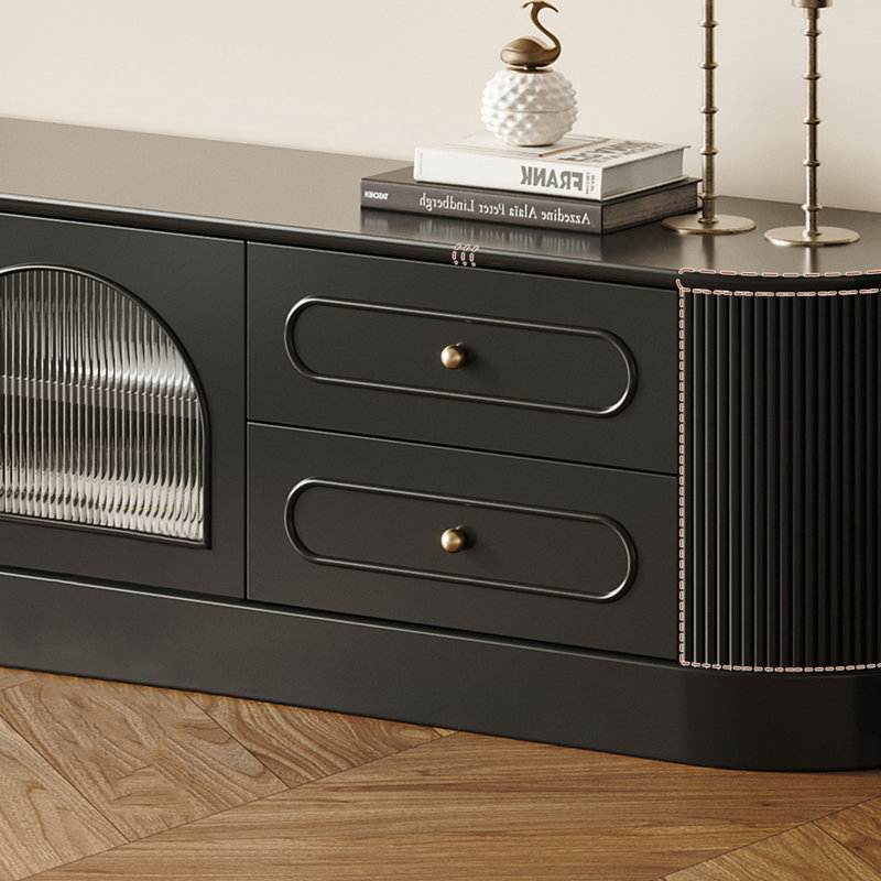 Meuble télé en bois de bouleau style français, 78.74"