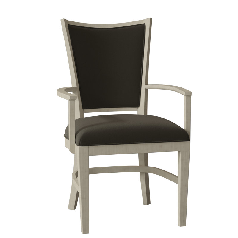 Hamlin King Louis Back Arm Chair, 9953 Loden, Almond Buff