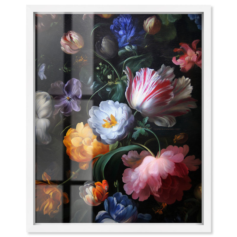 Art mural Aleia Baroque II, H 25 po x l 21 po, Blanc