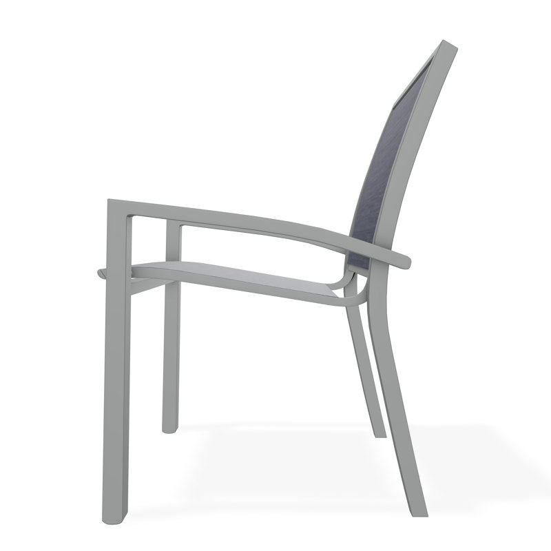 Kendall Outdoor Dining Chair, Graphite, Collect Indigo