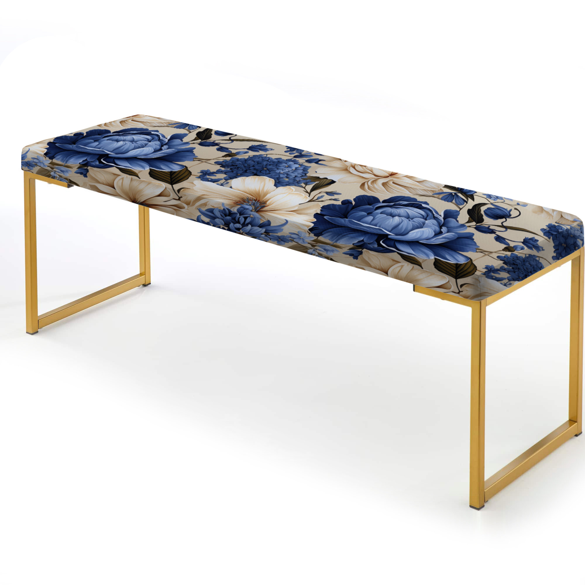 Design Art Blue Renaissance Florals Victorian Pattern III - Floral ...