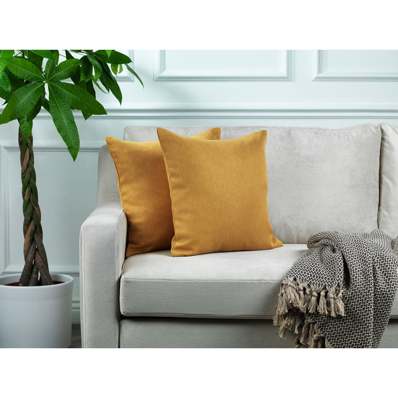 Indoor / Outdoor Rectangular Lumbar Pillow Cover - 1 Pc, 30 x 50cm, Yellow