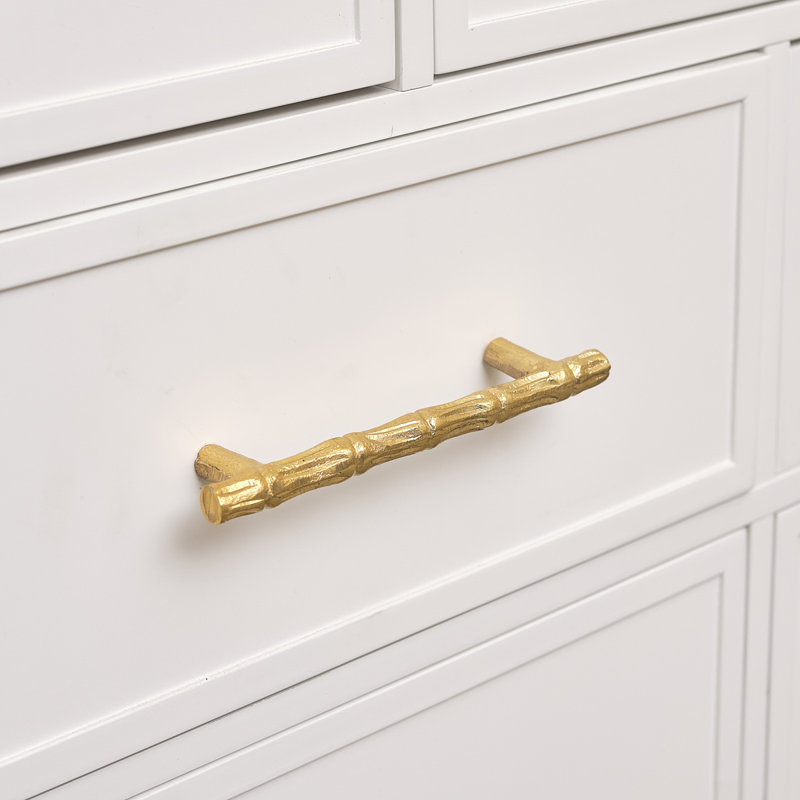 Drawer Handle Gold Bamboo Novelty Pull