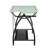 Bonita Glass Top Metal Base Computer Desk