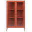Glass Display Cabinet Brentwood Metal 90 cm Golden Brown