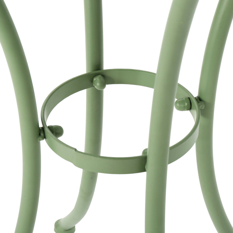 Ensemble de 3 pièces en métal KD pour extérieur, en fer, résistant à l'eau, table et chaises 61,5 x 61,5 cm, hauteur 75 cm, poids 14,9 kg.