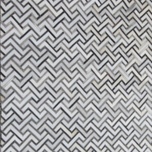 Area Cowhide Chevron Indoor Rug