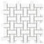 Carreau de mosaïque pour mur et plancher en porcelaine os osier-35927573