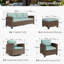 9 - Person Outdoor Wicker Patio Conversation Furniture Set with Swivel Chairs-1941954567-1941954561