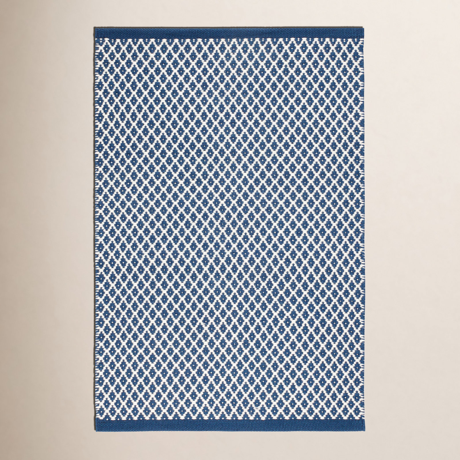 Mainsail French Handwoven Indoor/Outdoor Rug, Runner 2'6" x 8', Blue