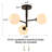 Dymphia 3-light Dimmable Semi Flush Mount