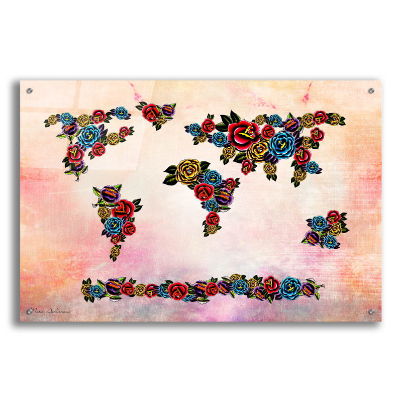 "Carte des fleurs" par Mark Ashkenazi, H 24 po x l 36 po x P 0,2 po