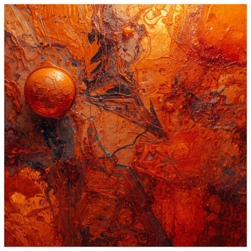 Coussins décoratifs orange à texture abstraite, 26 x 26 pouces