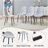 5-Piece Dining Table Set, Minimalist Rectangular Dining Table, 4 Dining Chairs With Metal Leg