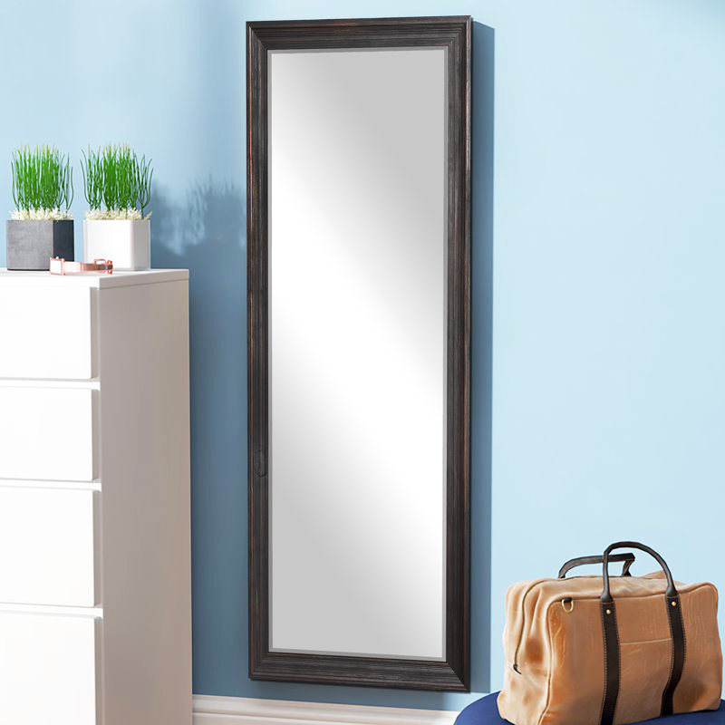 Miroir pleine grandeur Carlea, H 59 po x l 20 po, Blanc comté
