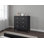 Commode Libby, 3 tiroirs, wengé noir