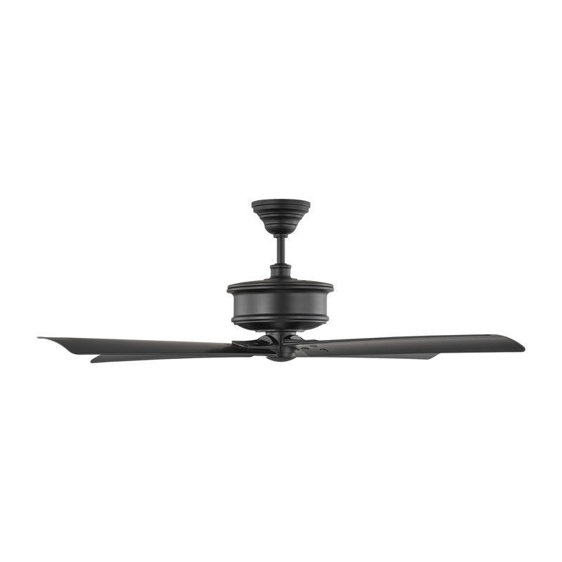 Downrod Ceiling Fan, Midnight Black