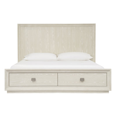 Maxime Two Drawer Footboard Storage Platform Bed In Ash