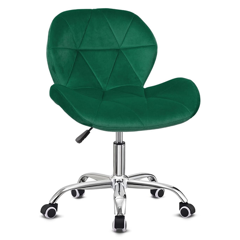 Erltrud Velvet Office Chair, Green, Velvet