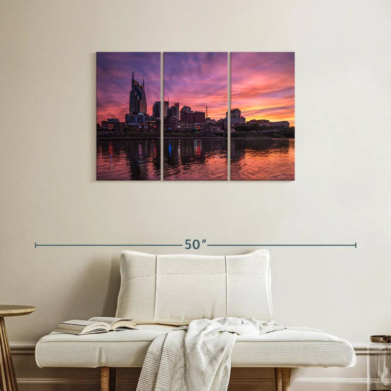 Sebbie Nashville au crépuscule, H 24 po x l 38 po