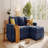 Basic Sectional Sofa, Soft  Upholstered  Sofa Bed With Storage Space