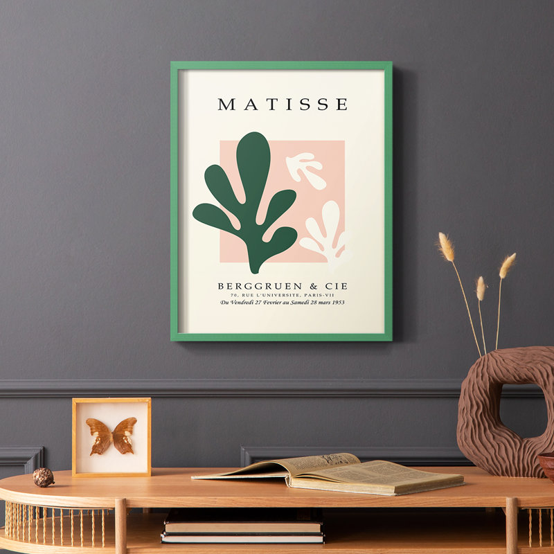 Matisse CECLI, reproduction encadrée - bois massif, H 10 po x l 8 po, Vert