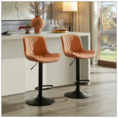 Ensemble de 2 tabourets de bar réglables Kovyn
