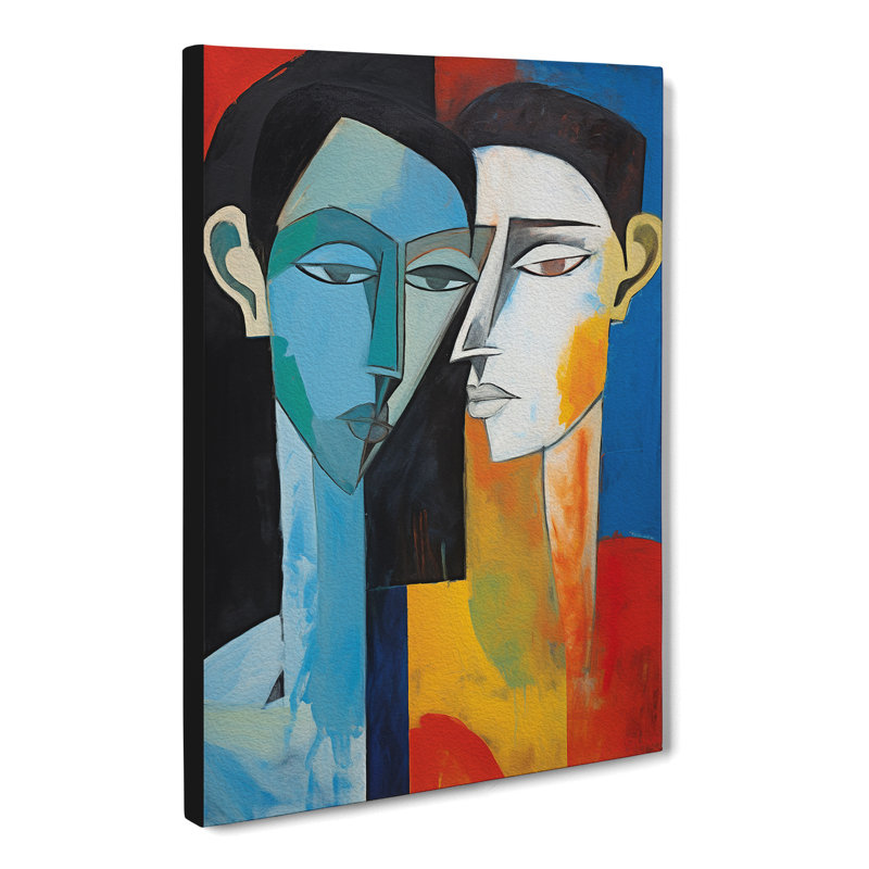 Two Men In Love Expressionism No.2 - Wrapped Canvas, 60cm H x 40cm W x 3cm D