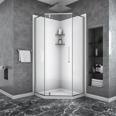 Semi-Frameless Neo-Angle Hinged Shower Enclosure
