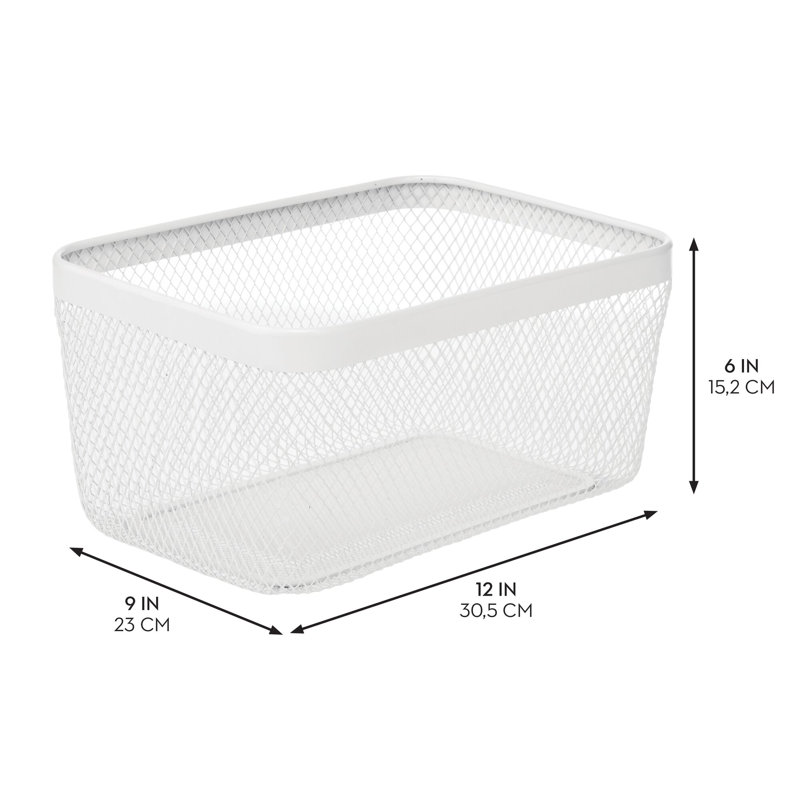 Panier Meshi 12 x 9 x 6, Blanc mat