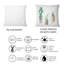 Carré, trois plantes d'intérieur en pot - Coussin décoratif à imprimé traditionnel-60158470