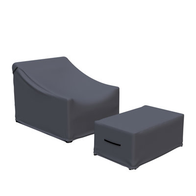 Aluminum Outdoor Lounge Chair with Ottoman