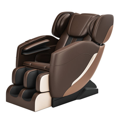 SS05 Zero Gravity Full Body Massage Chair, 6 Auto Modes, Foot Massage & Heat, Bluetooth, Brown for Home Office