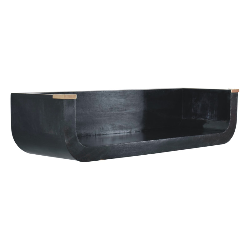 Damiansville 90cm Solid Wood Console Table, Ash Black