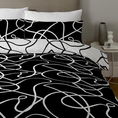 Alkistis Polyester Abstract Duvet Cover Set